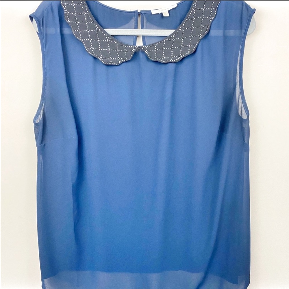 🌈5/$25🌈 Marty M Beaded Collar Blouse L